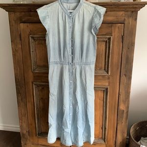 Chambray peasant dress